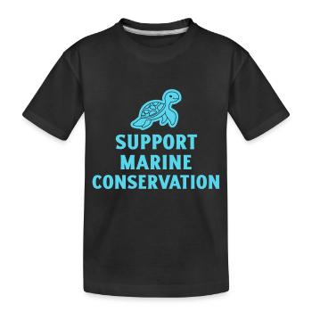 Marine Conservation. - Kids' Premium Organic T-Shirt - black - Front