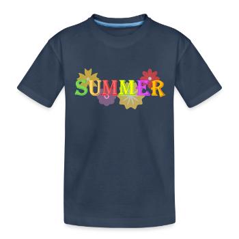 Sommer bringt Farbe - Kinder Premium Bio T-Shirt - Navy - Vorne