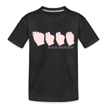 Hand alphabet Anne - Kids' Premium Organic T-Shirt - black - Front