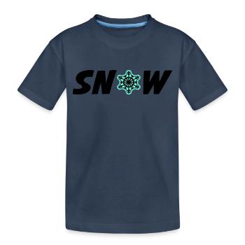 Givre de neige - T-shirt bio Premium Enfant - bleu marine - Devant