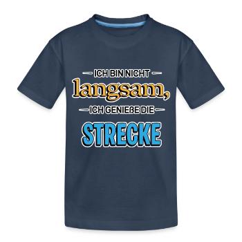Je ne suis pas lent – Drôle de dicton - T-shirt bio Premium Enfant - bleu marine - Devant