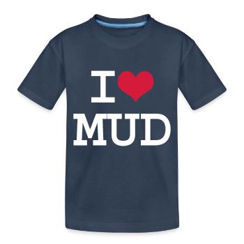 I boue de coeur - T-shirt bio Premium Enfant - bleu marine - Devant
