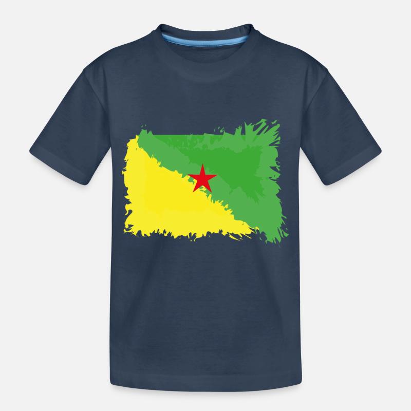 Drapeau Guyane - T-shirt bio Premium Enfant - bleu marine