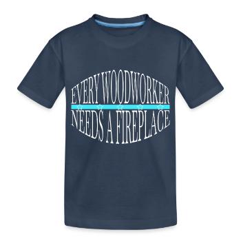 blogger proud carpenter skull tshirts - Kinder Premium Bio T-Shirt - Navy - Vorne