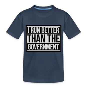 mieux fonctionner que le gouvernement - T-shirt bio Premium Enfant - bleu marine - Devant