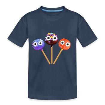 sucette,cakepop,sucette,gâteau - T-shirt bio Premium Enfant - bleu marine - Devant