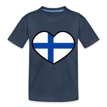 Finlande - T-shirt bio Premium Enfant - bleu marine - Devant