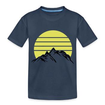 Mountains Mountains Mountains 1 - Kids' Premium Organic T-Shirt - navy - Front