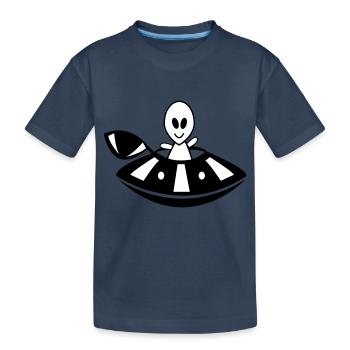 OVNI extraterrestre - T-shirt bio Premium Enfant - bleu marine - Devant