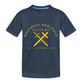 Gustav Adolf - Kinder Premium Bio T-Shirt - Navy - Vorne