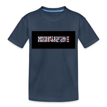 3D Effekt House Logo - Kinder Premium Bio T-Shirt - Navy - Vorne