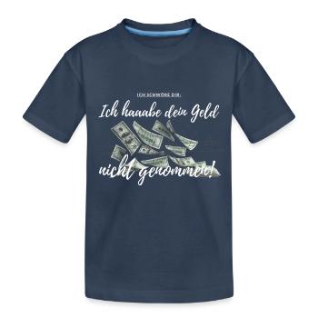 Ich schwöre dir ich habe dein Geld nicht genommen! - Kinder Premium Bio T-Shirt - Navy - Vorne
