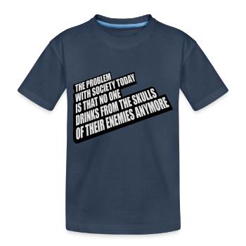 boissons de crânes ennemis - T-shirt bio Premium Enfant - bleu marine - Devant