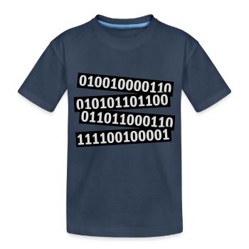 Binär Code Programm Sprache - Kinder Premium Bio T-Shirt - Navy - Vorne