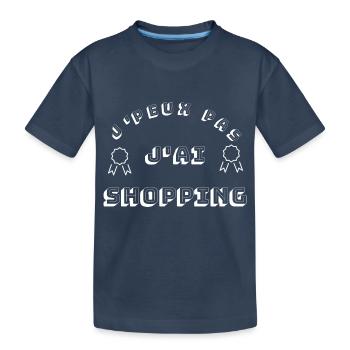 shopping - T-shirt bio Premium Enfant - bleu marine - Devant