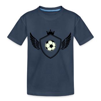 Armoiries de football - T-shirt bio Premium Enfant - bleu marine - Devant
