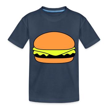 burger 01 - Kinder Premium Bio T-Shirt - Navy - Vorne