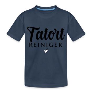 Tatort Reiniger - Kinder Premium Bio T-Shirt - Navy - Vorne