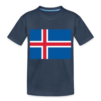 Iceland flag / Drapeau Islande - T-shirt bio Premium Enfant - bleu marine - Devant