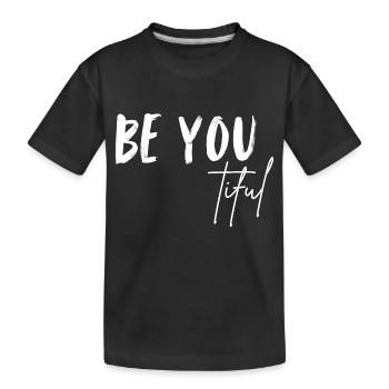 SOYEZ VOUS-mêmes. Soyez vous-même et soyez belle. Soyez vous-même. - T-shirt bio Premium Enfant - noir - Devant