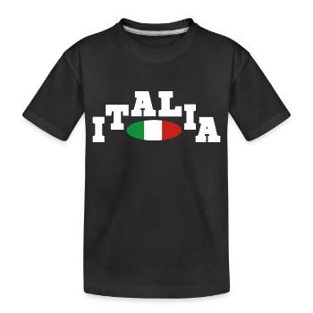 Italia Italian Flag - Kids' Premium Organic T-Shirt - black - Front