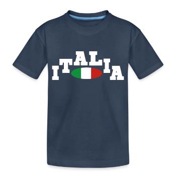Italia Italian Flag - Kids' Premium Organic T-Shirt - navy - Front