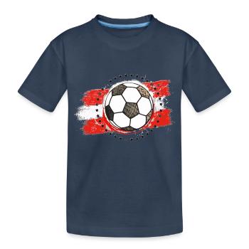 Football Austria (Österreich) 02 - Kinder Premium Bio T-Shirt - Navy - Vorne