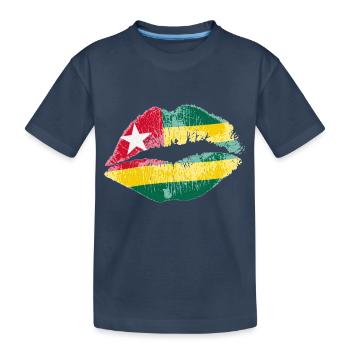 Kiss (Togo) - T-shirt bio Premium Enfant - bleu marine - Devant