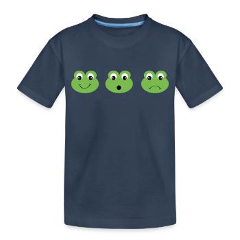 Frosch - Kinder Premium Bio T-Shirt - Navy - Vorne