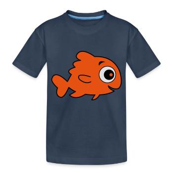 comic_fisch_01 - T-shirt bio Premium Enfant - bleu marine - Devant