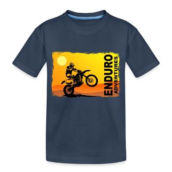 Enduro - Kinder Premium Bio T-Shirt - Navy - Vorne