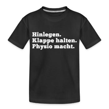Physio macht - Kinder Premium Bio T-Shirt - Schwarz - Vorne