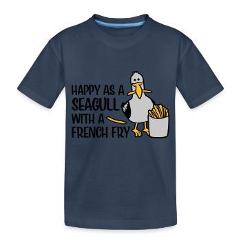 Happy as a Seagull - Kinder Premium Bio T-Shirt - Navy - Vorne