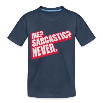 moi sarcastique ne cite jamais - T-shirt bio Premium Enfant - bleu marine - Devant
