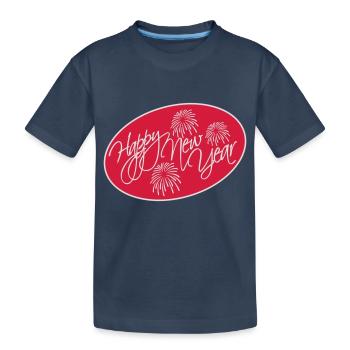 happy new year quote - Kids' Premium Organic T-Shirt - navy - Front