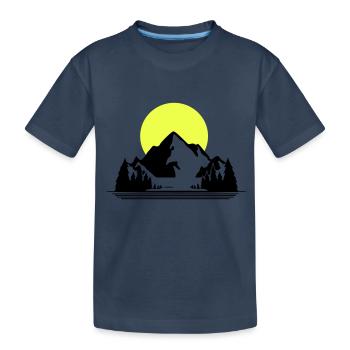 Mountains - Kinder Premium Bio T-Shirt - Navy - Vorne