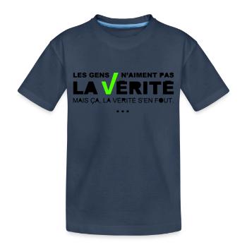 Vérité - T-shirt bio Premium Enfant - bleu marine - Devant
