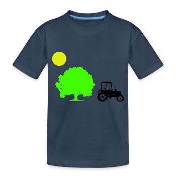 traktor - Kinder Premium Bio T-Shirt - Navy - Vorne