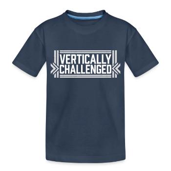 verticalement défié drôle petit gens blague hommes - T-shirt bio Premium Enfant - bleu marine - Devant