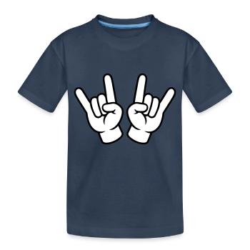 Icône de main Partie - T-shirt bio Premium Enfant - bleu marine - Devant