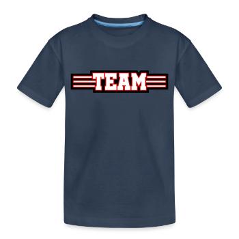 Conception d’équipe - T-shirt bio Premium Enfant - bleu marine - Devant