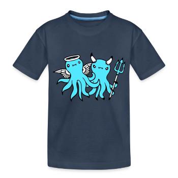 2 Octopus Devil Angel Heaven Hell Team Friends - T-shirt bio Premium Enfant - bleu marine - Devant
