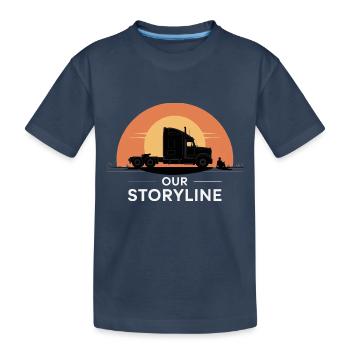 TRUCK DRIVER, NOTRE HISTOIRE - T-shirt bio Premium Enfant - bleu marine - Devant