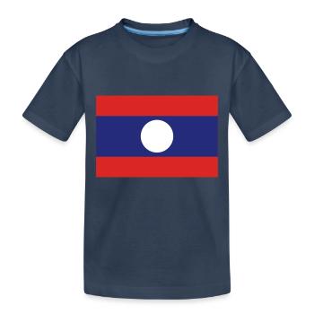 Laos - drapeau - T-shirt bio Premium Enfant - bleu marine - Devant