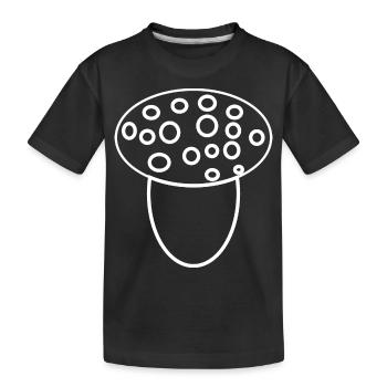 Mushroom - Kids' Premium Organic T-Shirt - black - Front