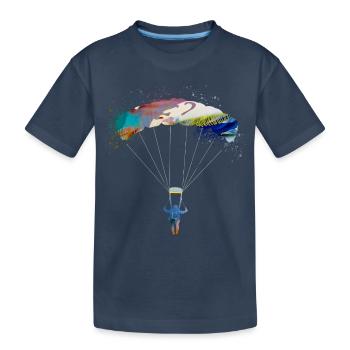 Parachute,Parachute,Graffiti,Paraglider - Kids' Premium Organic T-Shirt - navy - Front