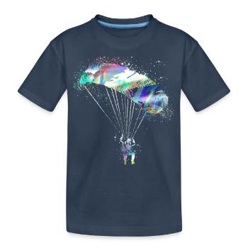 Parachute,Parachuting,Graffiti,Paragliding - Kids' Premium Organic T-Shirt - navy - Front