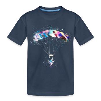 Parachute,Parachuting,Graffiti,Paragliding - Kids' Premium Organic T-Shirt - navy - Front