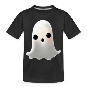 NETTES GESPENST - Kinder Premium Bio T-Shirt - Schwarz - Vorne