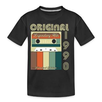 Anniversaire légendaire de 1990 - T-shirt bio Premium Enfant - noir - Devant